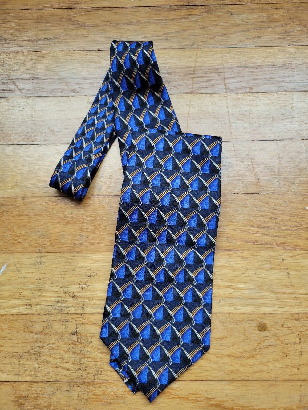 Beecroft & Bull J. Z. Richards Blue Patterned Silk Tie